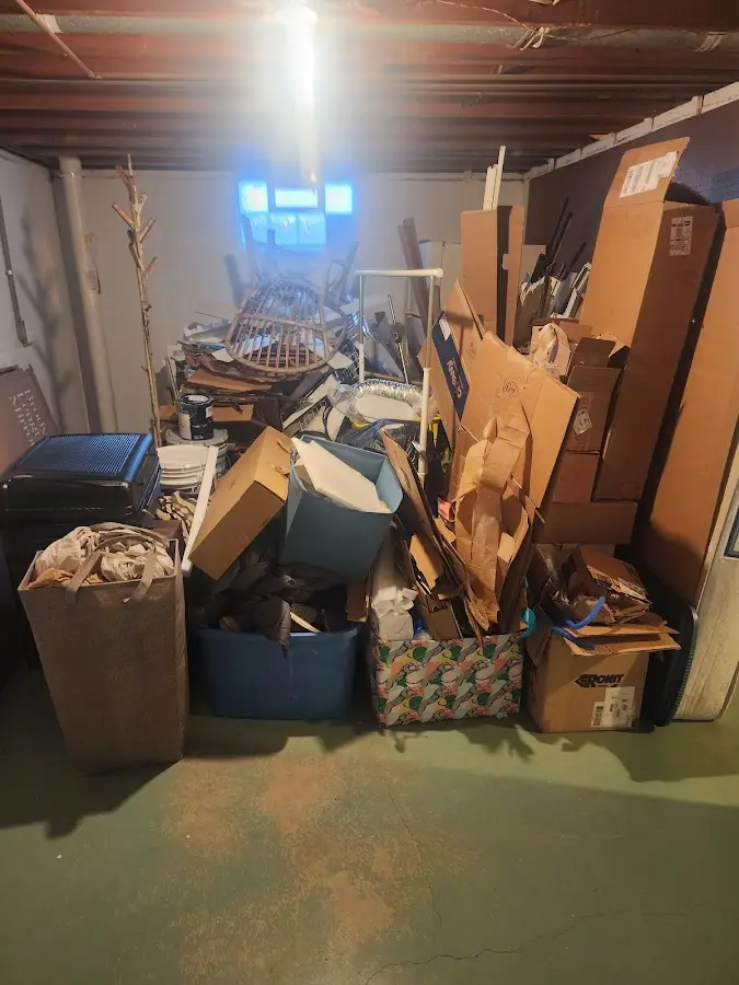 Roll-off dumpster container at job site for Concrete Dumpster Rental in Caernarvon